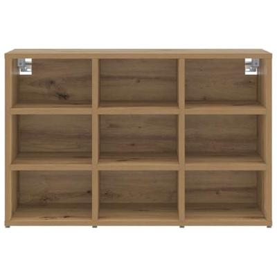 VidaXL Schoenenkast artisan eiken 77,5 x 30 x 51 cm bewerkt hout