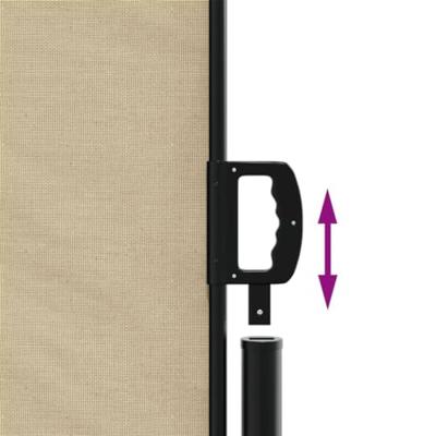 VidaXL Windscherm uittrekbaar 220x1000 cm beige