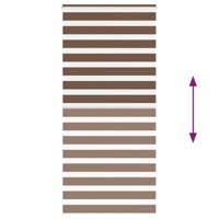 VidaXL Zebra rolgordijn 115x200 cm stofbreedte 110,9cm polyester bruin - thumbnail