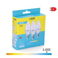 Set van 3 ledlampen EDM 98205 G 35 W 5 W 50 W E14 400 lm Ø 3,6 x 10 cm (6400 K) - thumbnail