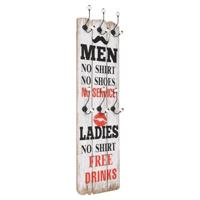 VidaXL Wandkapstok met 6 haken men ladies 120x40 cm - thumbnail