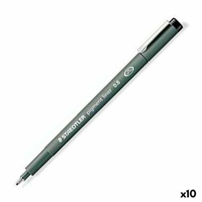 Fineliner staedtler pigment 308 0.05mm zwart | 10 stuks Fineliner staedtler pigment 308 0.05mm zwart | 10 stuks