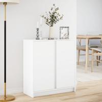 Dressoir met LED 77x34x85 cm bewerkt hout wit - thumbnail