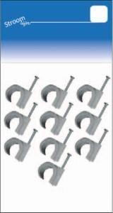 Universele spijkerclip 16/19 mm grijs JSL 10 stuks - 6613280