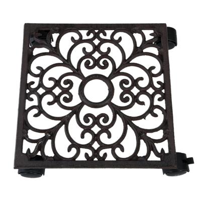 Esschert Design plantentrolley vierkant gietijzer 28,1 cm