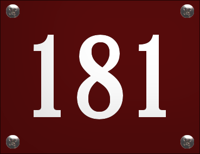 Emaille Huisnummer gebold zonder kader - thumbnail