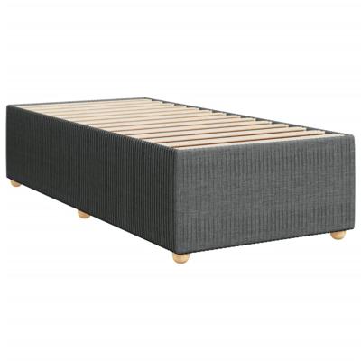 Boxspring met matras stof donkergrijs 140x190 cm