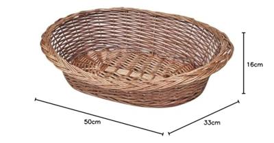 VidaXL Hondenmand/huisdierenbed 50 cm natuurlijk wilgen