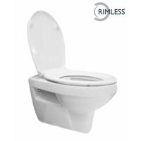 Trevi wandcloset rimless met Ultimo 3.0 toiletzitting softclose en quick release glans wit - thumbnail