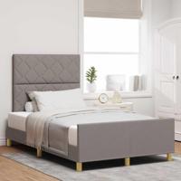 Bedframe met hoofdeinde Taupe 120 x 190 cm Stof - thumbnail