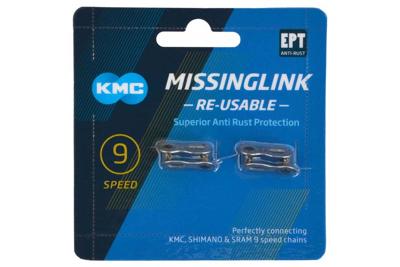 KMC kettingschakel x9 1/2x11/128 - zilver