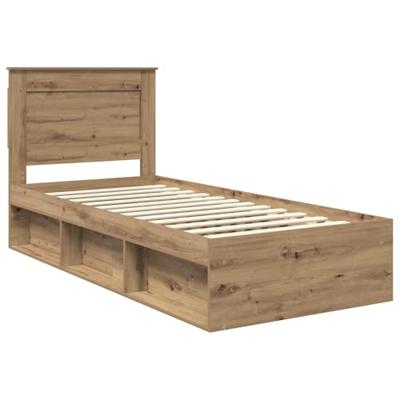 Bedframe Ambachtelijk eiken 100 x 200 cm Massief grenenhout