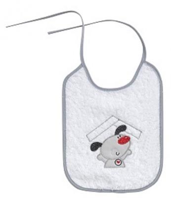 Interbaby slabbetje Hond junior 25 x 20 cm katoen