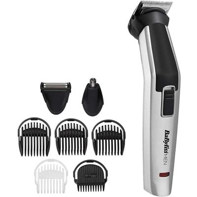 BABYLISS MT726E Multifunctionele 8 in 1 draadloze titanium trimmer - 60 min autonomie - 3 verwisselbare accessoires - Wasbare scheerhoofden