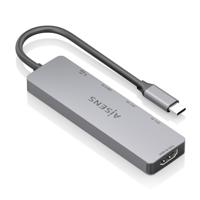 Aisens ASUC-5P028-GR-koppeling USB Type-C - 1 x HDMI - 2 x USB Type C - 2 x USB Type-C PD- Grijs - thumbnail
