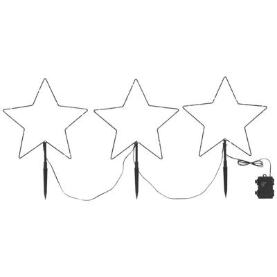 Sygonix SY-5149664 Kerstster Sterren Warmwit LED Zwart Timer Sygonix SY-5149664 Kerstster Sterren Warmwit LED Zwart Timer