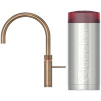 Quooker Fusion Round Keukenkraan Set - Kokend Warm- en Koud Water - Messing Patina - Inclusief COMBI+ Reservoir - thumbnail