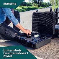Mantona Outdoor fotoprint Beschermkoffer L (geschikt voor DSLR camera, GoPro Actioncam, Fotoapparatuur en nog veel meer., Maat L, waterdicht, schokbestendig, stofdicht) zwart - thumbnail