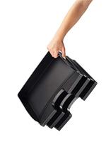 Leitz brievenbak voor ft A4 zwart - thumbnail