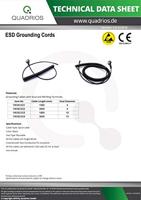 Quadrios ESD-aardingskabel 1.80 m Drukknop 4 mm, Ringkabelschoenaansluiting - thumbnail