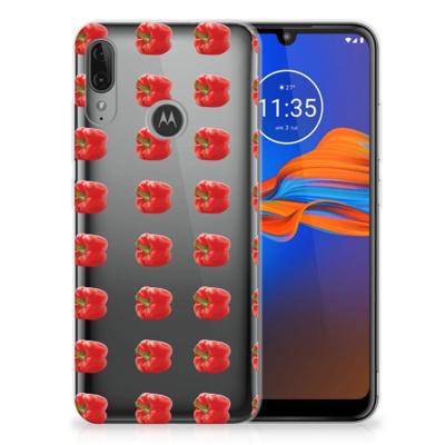 Motorola Moto E6 Plus | Siliconen Case | Paprika Red