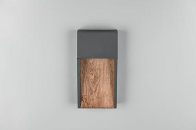 Trio Design wandlampSalmon grijs met hout - 246960135