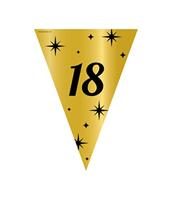 Classy Vlaggenlijn 18 Jaar Zwart/Goud (10m) - thumbnail