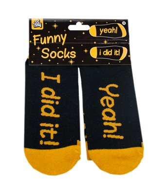Funny Sokken Geslaagd Yeah I Did It Zwart/Goud