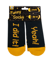 Funny Sokken Geslaagd Yeah I Did It Zwart/Goud - thumbnail