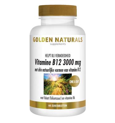 Golden Naturals B12 3000mcg Zuigtabletten