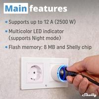 Shelly Shelly Plug S Gen3 White Stopcontact Bluetooth, WiFi - thumbnail