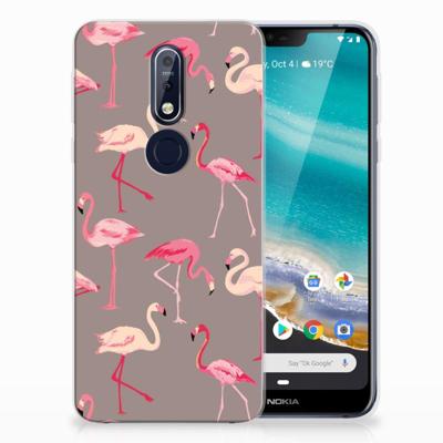 Nokia 7.1 | TPU Hoesje | Flamingo Nokia 7.1 | TPU Hoesje | Flamingo