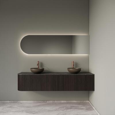 Badkamermeubelset Gliss Design Alluro 180 cm Rechts Ebony Badkamermeubelset Gliss Design Alluro 180 cm Rechts Ebony