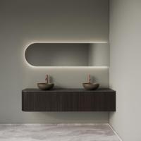 Badkamermeubelset Gliss Design Alluro 180 cm Rechts Ebony - thumbnail