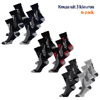 Xtreme Wandelsokken 6-pack Multi Black-45/47 - thumbnail