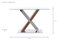 Wandtafel DKD Home Decor Transparant Zilverkleurig Donkerbruin Kristal Staal 120 x 40 x 75 cm - thumbnail