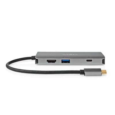 Nedis USB Multi-Port Adapter | USB 3.2 Gen 1 | USB-C Male | HDMI Output / Micro SD / SD / USB-C Female / 3x USB-A Female | 5 Gbps| Doos -