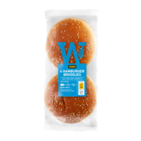 Jumbo Hamburger Broodjes 4 Stuks - thumbnail