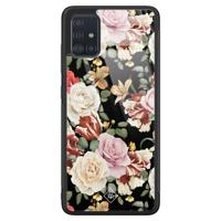 Samsung Galaxy A51 glazen hardcase - Flowerpower - thumbnail
