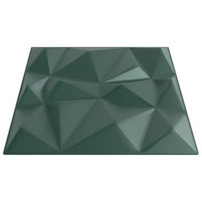 12 st Wandpanelen diamant 3 m 50x50 cm XPS groen