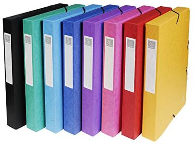 Exacompta elastobox Exabox 8 geassorteerde kleuren: geel, rood, roze, paars, blauw, turquoise, groen e... Exacompta elastobox Exabox 8 geassorteerde kleuren: geel, rood, roze, paars, blauw, turquoise, groen e...
