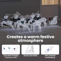 VidaXL Led rendieren 7 pcs wit stof - thumbnail