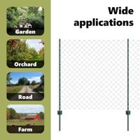 VidaXL Hek met paal groen 1,2 x 10 m staal en pvc - thumbnail