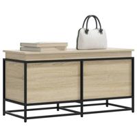 Opbergbox met deksel 100x40x51,5 cm bewerkt hout sonoma eiken - thumbnail