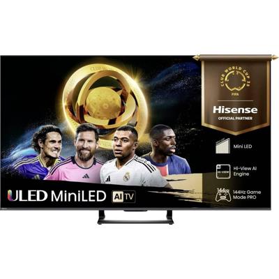 Hisense 75U7Q TV 75 inch, 4K mini led ULED, Smart TV, Hi-View AI Engine, 144 Hz Game Mode Pro, FreeSync Premium, ingebouwde subwoofer, Dolby Vision IQ Atmos, Airplay, spraakherkenning [2025]