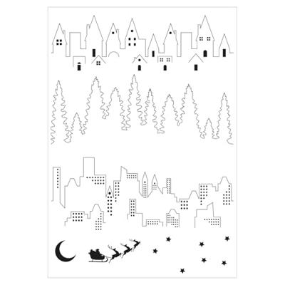 Sizzix • clear stamp set a5 cosmopolitan the view 6pcs