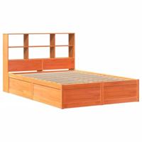 Bedframe zonder matras massief grenenhout wasbruin 150x200 cm - thumbnail