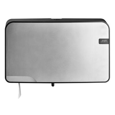 Toiletpapierdispenser Quartzline Q5 jumbo klein duo zilver 441097