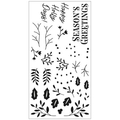 Sizzix • clear stamp set happy holly days 29pcs
