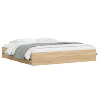 Bedframe met lades bewerkt hout sonoma eikenkleurig 200x200 cm - thumbnail